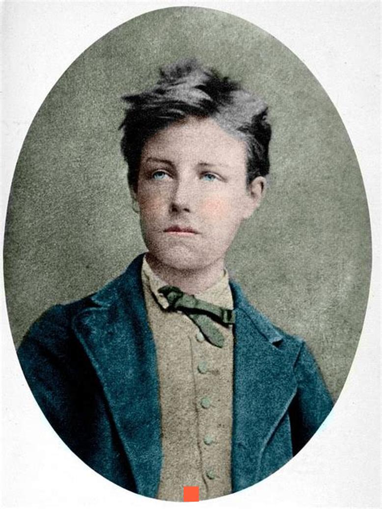 French poet (1854–1891)Jean Nicolas Arthur Rimbaud (, ,[3][4] French: [ʒɑ̃ nikɔla aʁtyʁ ʁɛ̃bo] i; 20 October 1854 – 10 November 1891) was a French poet known for his transgressive and surreal themes and for his influence on modern literature and arts, prefiguring surrealism. Born in Charleville, he started writing at a very young age and excelled as a student, but abandoned his formal education in his teenage years to run away to Paris amidst the Franco-Prussian War. During his late adolescence and early adulthood, he produced the bulk of his literary output. Rimbaud completely stopped writing literature at age 20 after assembling his last major work, Illuminations.