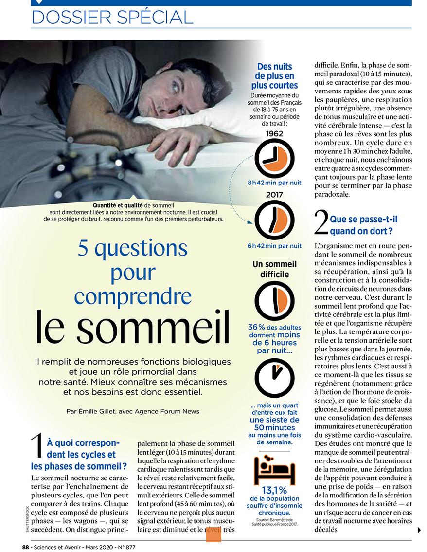 Émission de télévision sur le sommeil